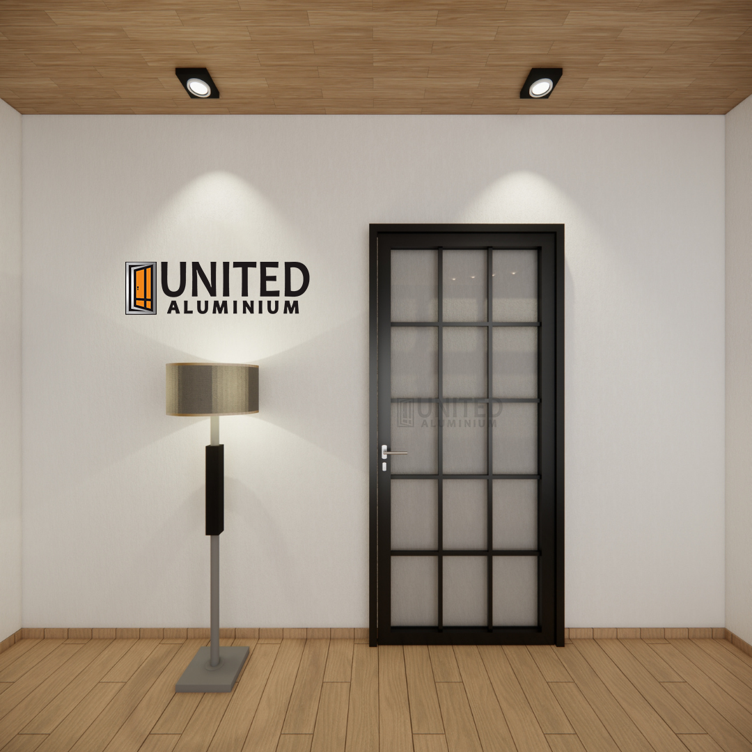 Pintu Kaca Aluminium List Ornamen Tipe P106