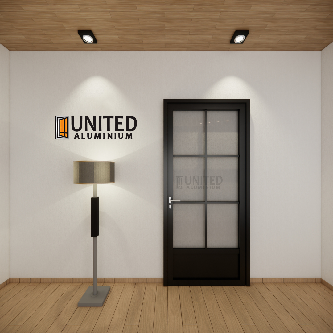 Pintu Kaca Aluminium List Ornamen Tipe P109